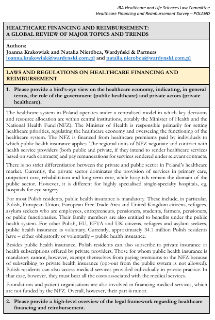Healthcare financing and reimbursement