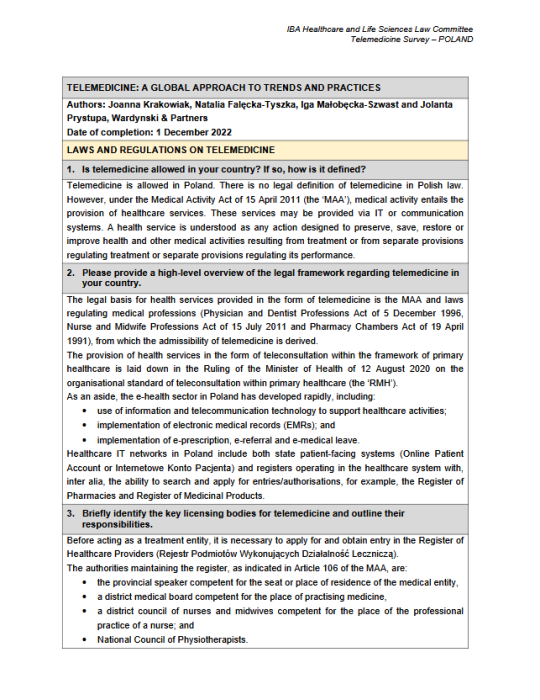 Telemedicine: a global approach to trends and practices
