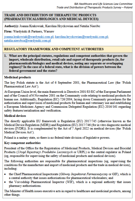 Trade and distribution of therapeutic products